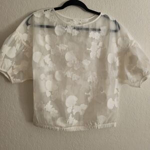 Sheer shell blouse | size s
